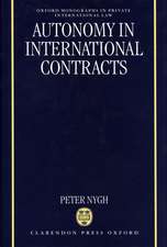 Autonomy in International Contracts