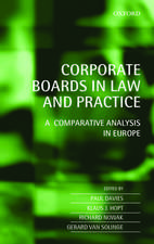 Corporate Boards in Law and Practice: A Comparative Analysis in Europe