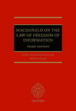 Macdonald on the Law of Freedom of Information