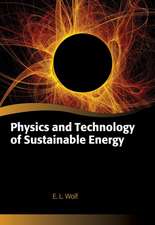 Physics and Technology of Sustainable Energy