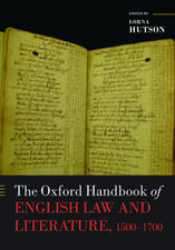 The Oxford Handbook of English Law and Literature, 1500-1700