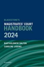 Blackstone's Magistrates' Court Handbook 2024