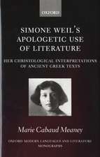 Simone Weil's Apologetic Use of Literature: Her Christological Interpretation of Ancient Greek Texts