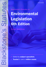 Blackstone's Environmental Legislation