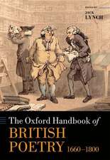 The Oxford Handbook of British Poetry, 1660-1800