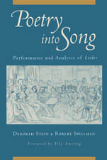 Poetry into Song: Performance and Analysis of Lieder