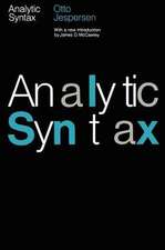 Analytic Syntax