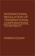 International Regulation of Transnational Corporations