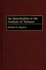 An Introduction to the Analysis of Variance