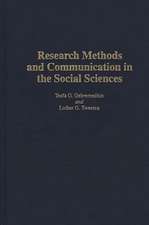 Research Methods and Communication in the Social Sciences