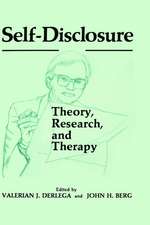 Self-Disclosure: Theory, Research, and Therapy