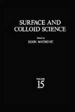 Surface and Colloid Science