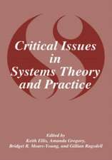 Critical Issues in Systems Theory and Practice