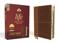 NIV, Life Application Study Bible, Third Edition, Large Print, Leathersoft, Brown, Red Letter, Thumb Indexed