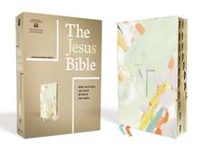 The Jesus Bible Artist Edition, ESV, (With Thumb Tabs to Help Locate the Books of the Bible), Leathersoft, Multi-color/Teal, Thumb Indexed