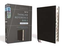 NIV, Thinline Reference Bible (Deep Study at a Portable Size), Large Print, European Bonded Leather, Black, Red Letter, Thumb Indexed, Comfort Print