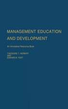 Management Education and Development: An Annotated Resource Book