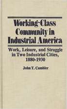 Working-Class Community in Industrial America: Work, Leisure, and Struggle in Two Industrial Cities, 1880$1930