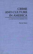 Crime and Culture in America: A Comparative Perspective