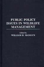 Public Policy Issues in Wildlife Management