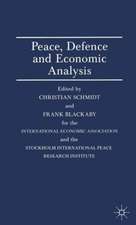 Peace, Defence and Economic Analysis: Proceedings of a Conference held in Stockholm jointly by the International Economic Association and the Stockholm International Peace Research Institute