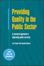 Providing Quality in the Public Sector