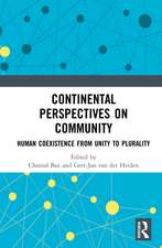 Continental Perspectives on Community: Human Coexistence from Unity to Plurality