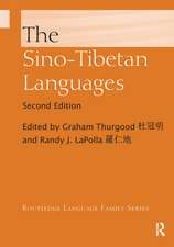 The Sino-Tibetan Languages