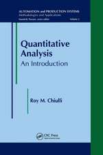 Quantitative Analysis: An Introduction