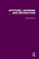 Aptitude, Learning and Instruction: 3 Volume Set