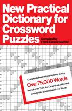 New Practical Dictionary for Crossword Puzzles