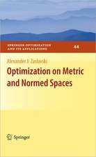 Optimization on Metric and Normed Spaces