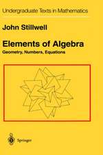 Elements of Algebra: Geometry, Numbers, Equations