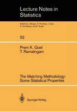 The Matching Methodology: Some Statistical Properties