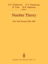 Number Theory: New York Seminar 1989–1990