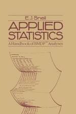 Applied Statistics: A Handbook of BMDP™ Analyses