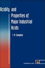 Acidity and Properties of Major Industrial Acids