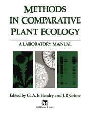 Methods in Comparative Plant Ecology