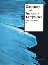 Dictionary of Inorganic Compounds, Supplement 1