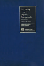 Dictionary of Organic Compounds, Sixth Edition, Supplement 1