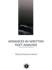 Advances in Written Text Analysis