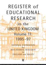 Register of Educational Research in the United Kingdom: Vol 11 1995-1997