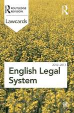 English Legal System Lawcards 2012-2013