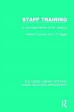 Staff Training: An Annotated Review of the Literature