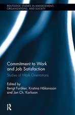 Commitment to Work and Job Satisfaction: Studies of Work Orientations