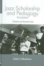 Jazz: Research and Pedagogy