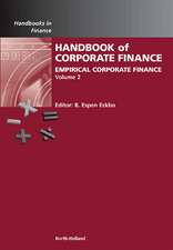 Handbook of Empirical Corporate Finance: Empirical Corporate Finance