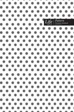 Dots Pattern Composition Notebook, Dotted Lines, Wide Ruled Medium Size 6 x 9 Inch (A5), 144 Sheets Gray Cover