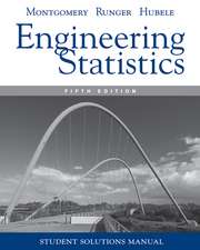 Engineering Statistics, Student Solutions Manual 5e