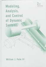 Modeling Analysis & Control of Dynamic Systems 2e (WSE)